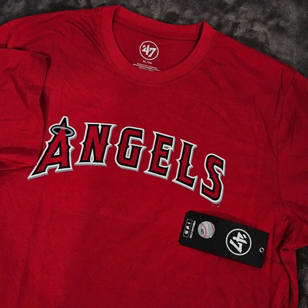 Los Angeles Angels Simmons #2‎ MLB 47 Brand Red T-Shirt Mens XL